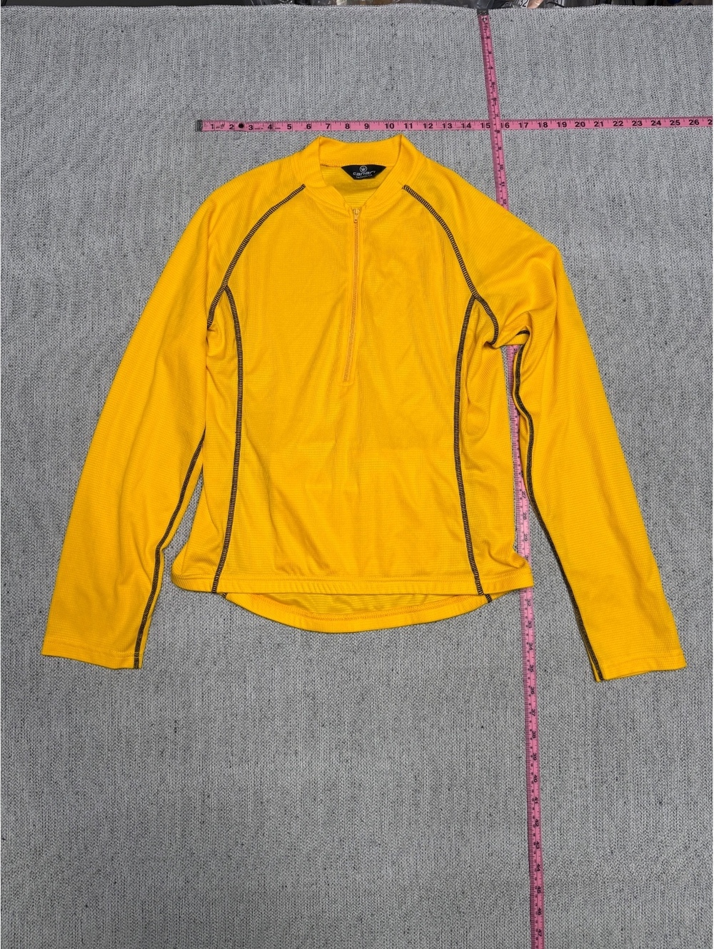 Canari Yellow Long Sleeve Cycling Jersey Size Medium